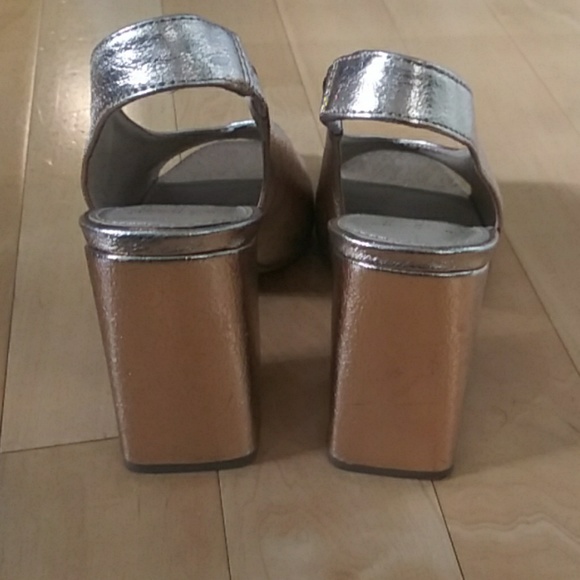 Sandals light rose gold sandals block heel - Picture 3 of 3